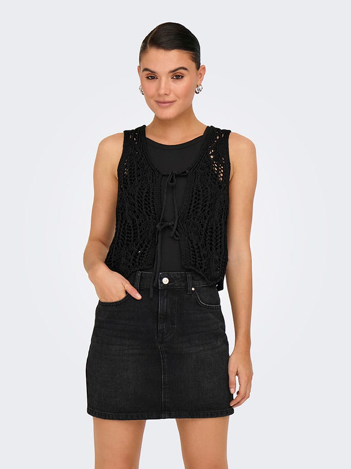 Strickweste in Schwarz