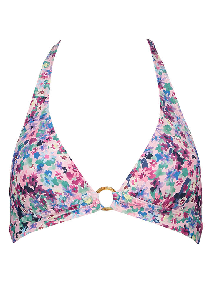 Biustonosz bikini "Scatter" w kolorze jasnoróżowo-niebieskim