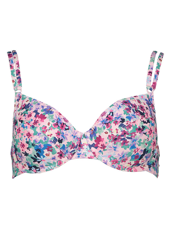 Bikinitop "Scatter" lichtroze/blauw