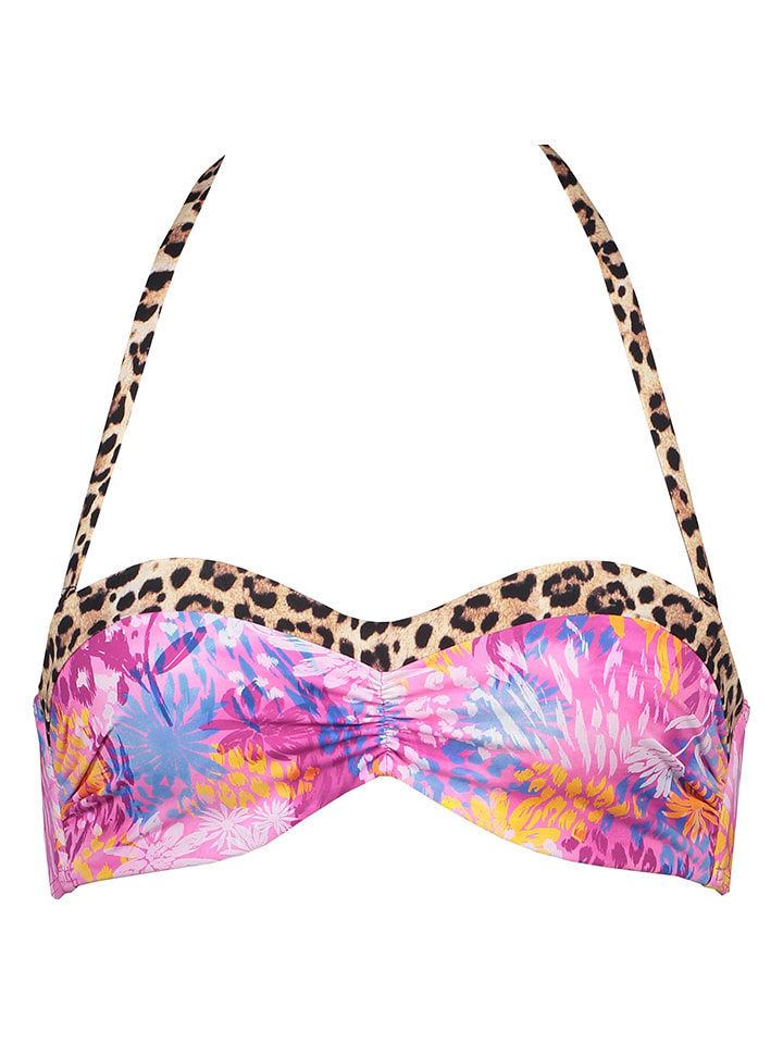 Biustonosz bikini "Haruna" w kolorze różowo-niebieskim