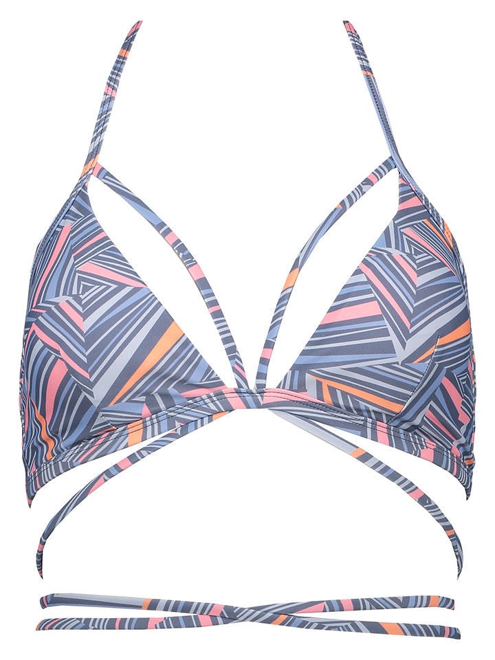 Biustonosz bikini "Lisa" w kolorze niebiesko-pomarańczowym