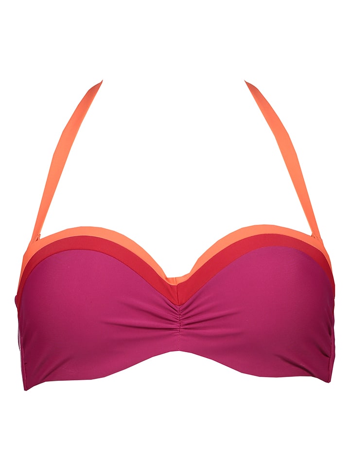 Biustonosz bikini "Yella" w kolorze różowo-pomarańczowym