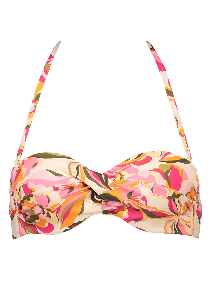 Bikinitop "Bauhinia" crème/roze