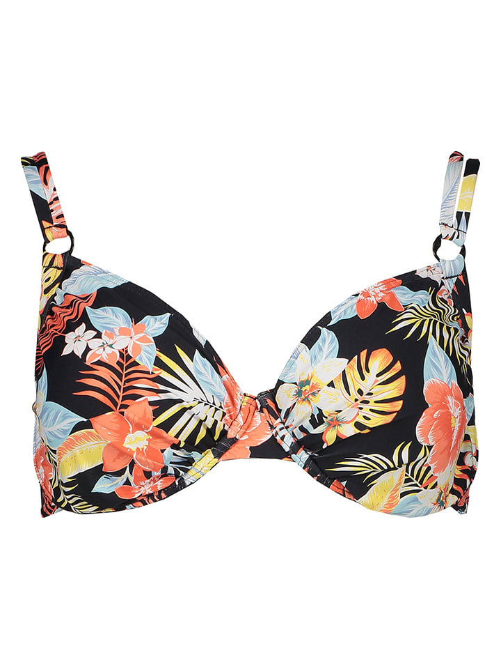 Bikinitop "Marika" zwart/oranje