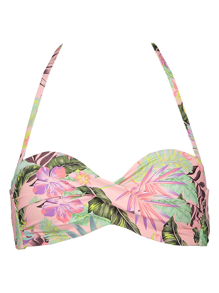 Bikini-Oberteil "Azalea" in Hellgrün/ Rosé