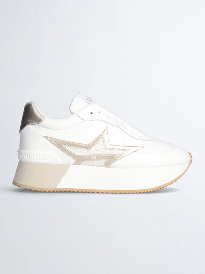 Sneakersy w kolorze złoto-białym