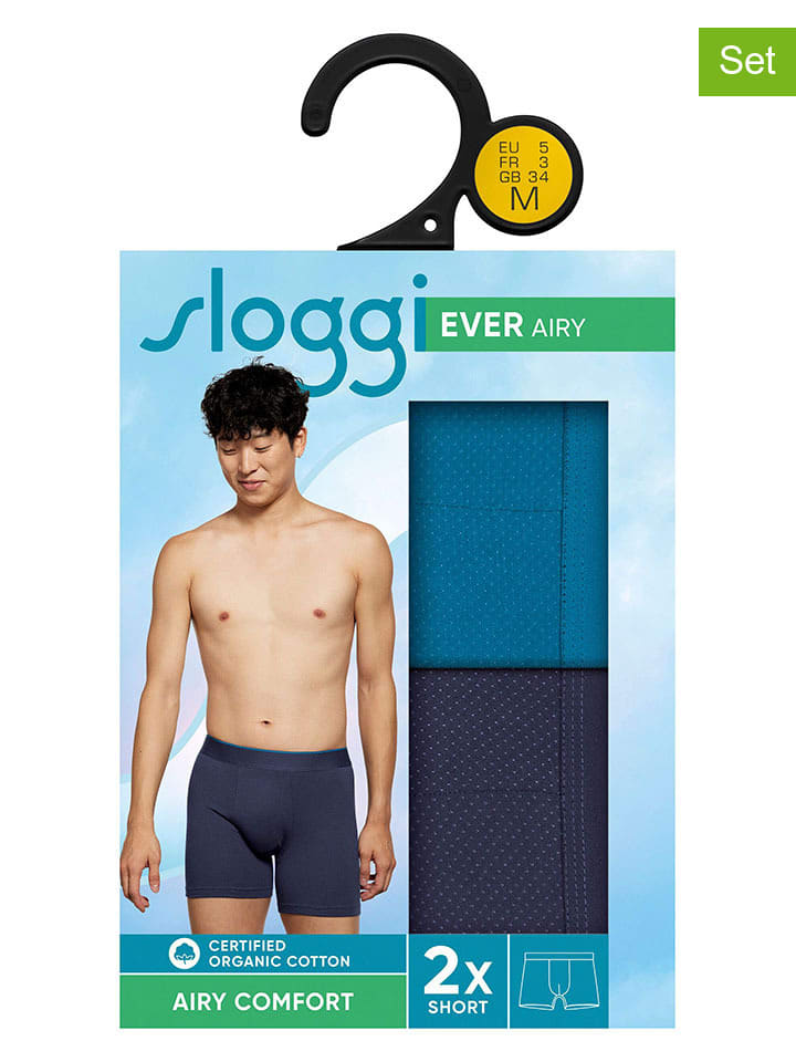 2-delige set: boxershorts "Ever" blauw