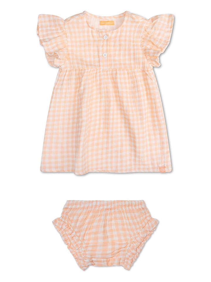 2tlg. Outfit ''Sunset Grid'' in Apricot