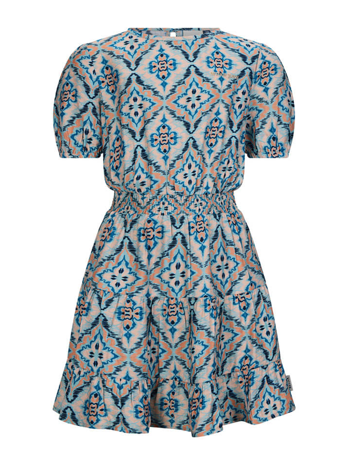 Kleid "Vicky" in Blau/ Rosa