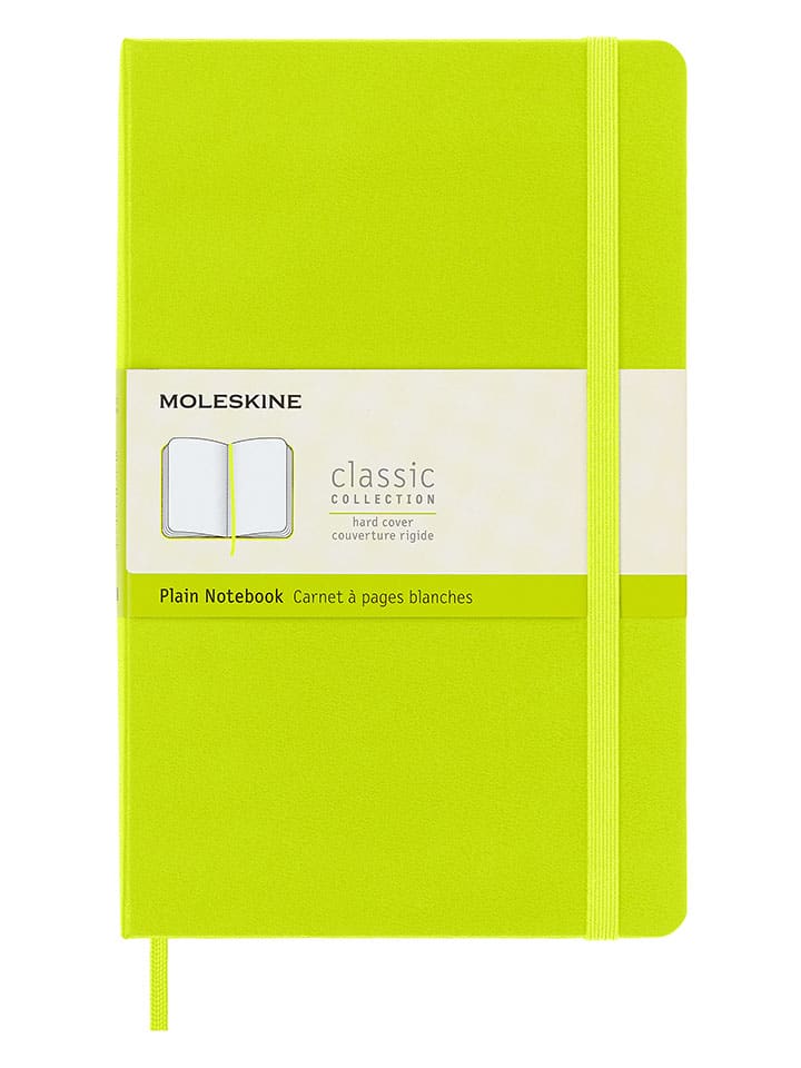 Blanko Notizbuch in Limette - (B)13 x (H)21 cm