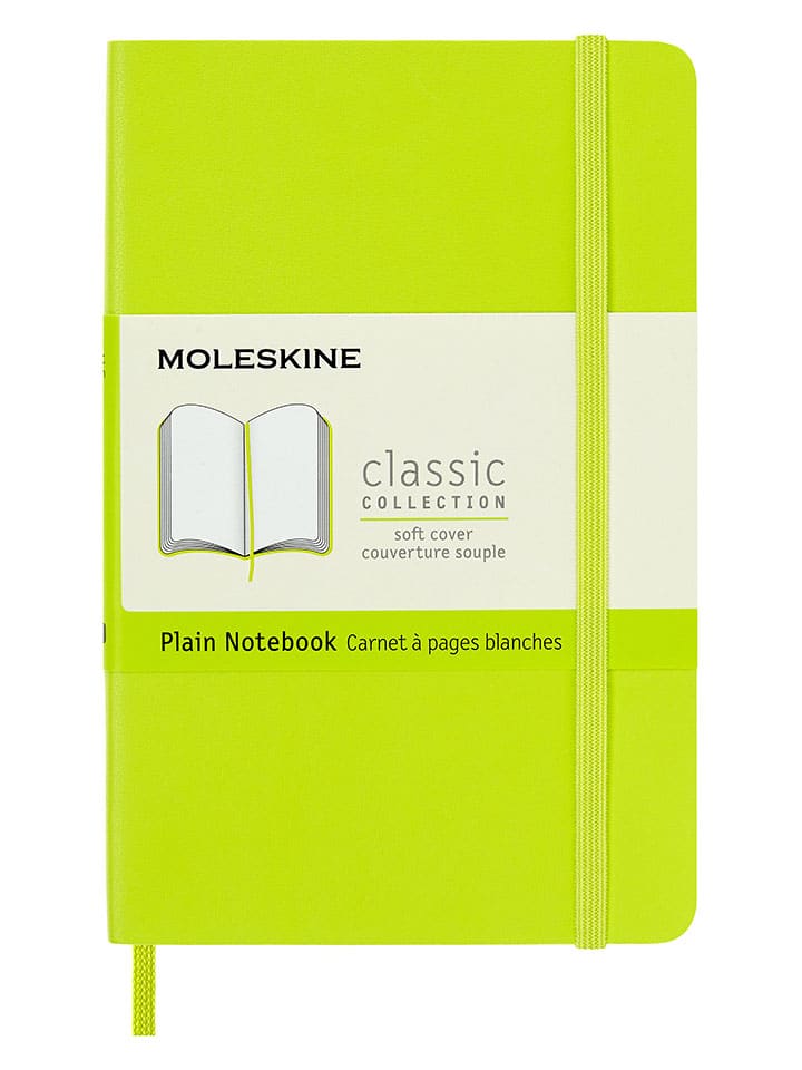 Blanko Notizbuch in Limette - (B)9 x (H)14 cm