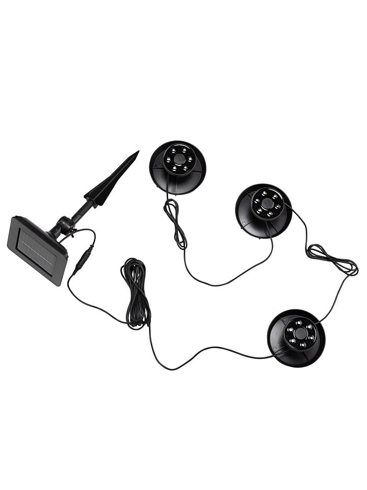 LED-Solar-Unterwasserleuchte in Schwarz - (H)10,5 cm