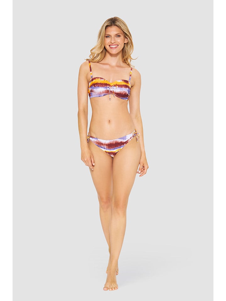 Biustonosz bikini w kolorze ciemnofioletowo-pomarańczowym