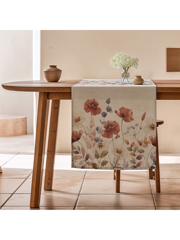Tischläufer "Amapola" in Creme/ Bunt