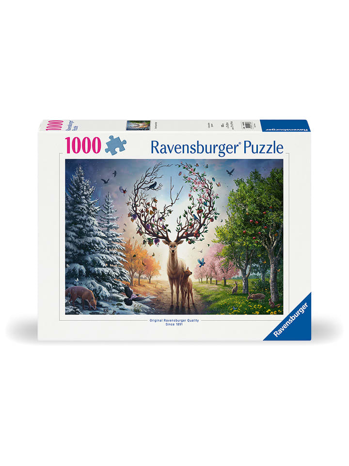 1000tlg. Puzzle "Der magische Hirsch und die vier Jahreszeiten" - ab 14 Jahren