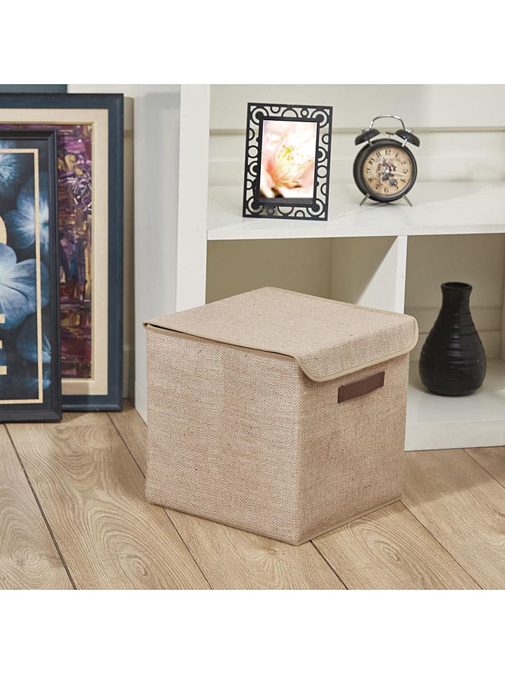 Opbergbox beige - (B)30 x (H)30 x (D)30 cm