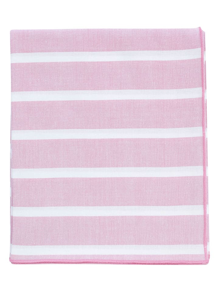 Tischdecke "Elli" in Rosa/ Weiß - (L)250 x (B)150 cm