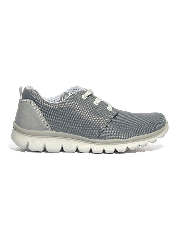 Skórzane sneakersy "Hilos" w kolorze szarym