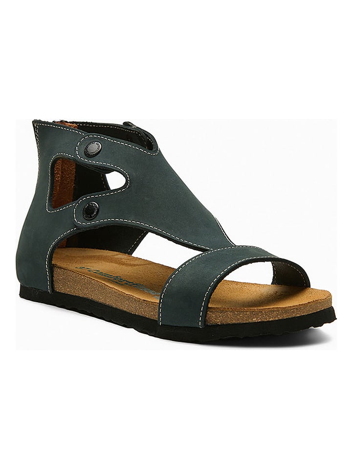 Leder-Sandalen "Vera" in Dunkelblau