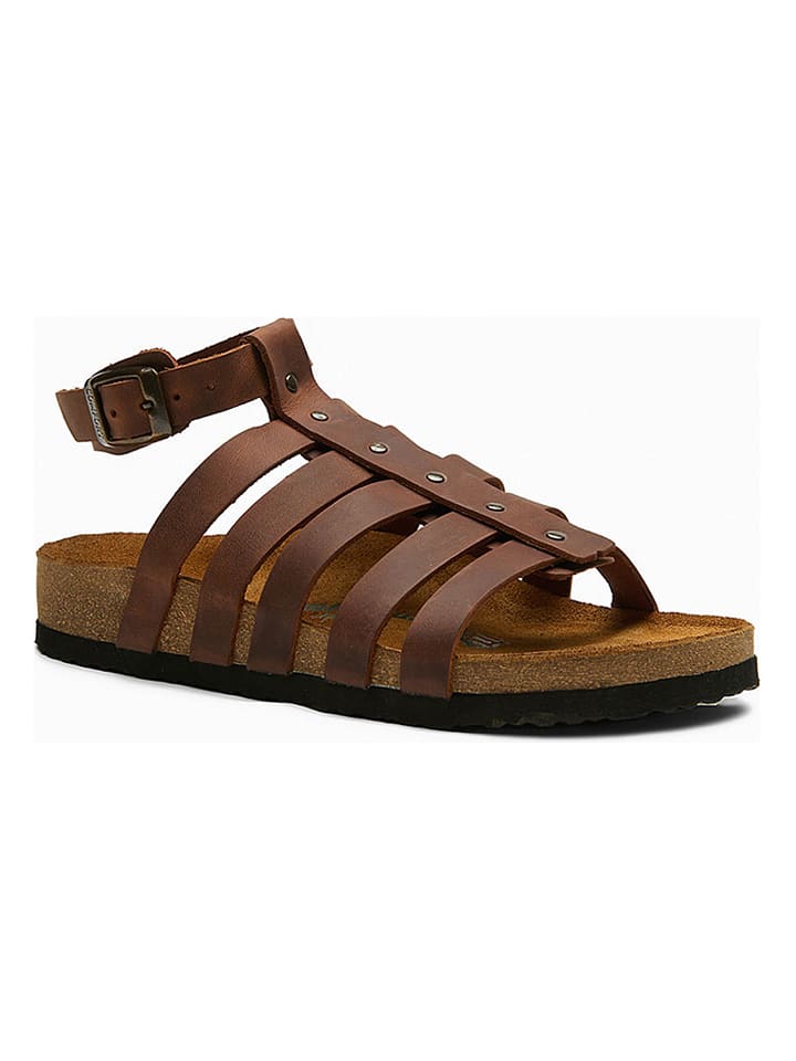 Leder-Sandalen "Ares" in Braun