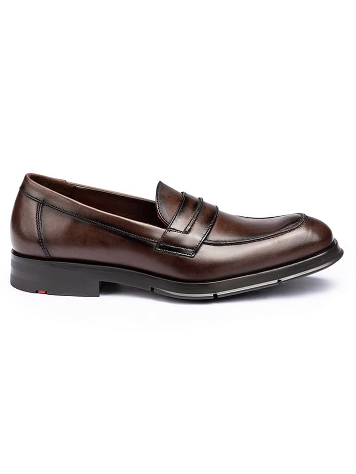 Leder-Slipper in Braun