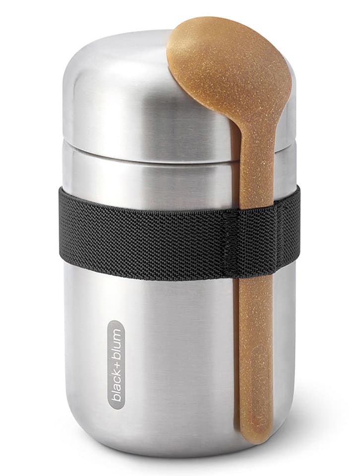 Thermo-Lunchbecher "Food Flask" in Silber/ Schwarz - 400 ml