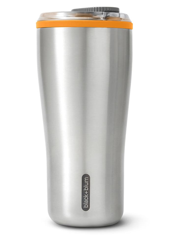 Thermobecher in Silber/ Orange - 600 ml