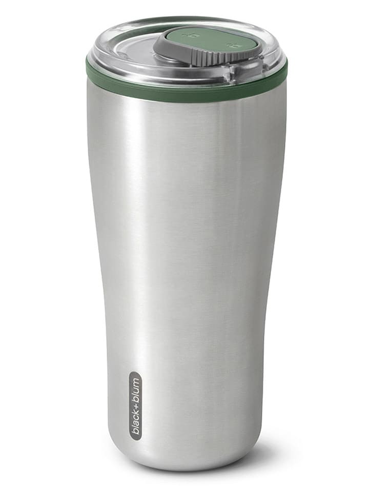 Thermobecher in Silber/ Oliv - 600 ml