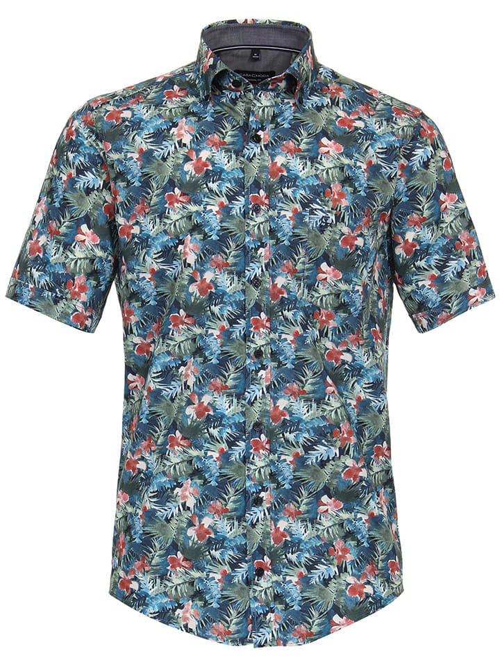 Hemd - Regular fit - in Blau/ Rot