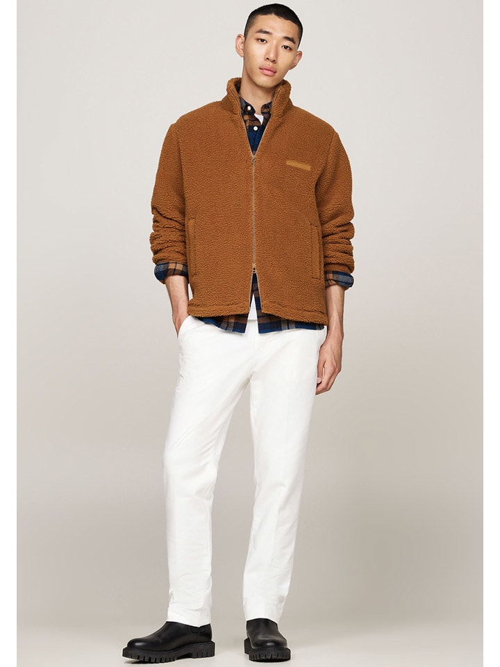 Fleece trui lichtbruin