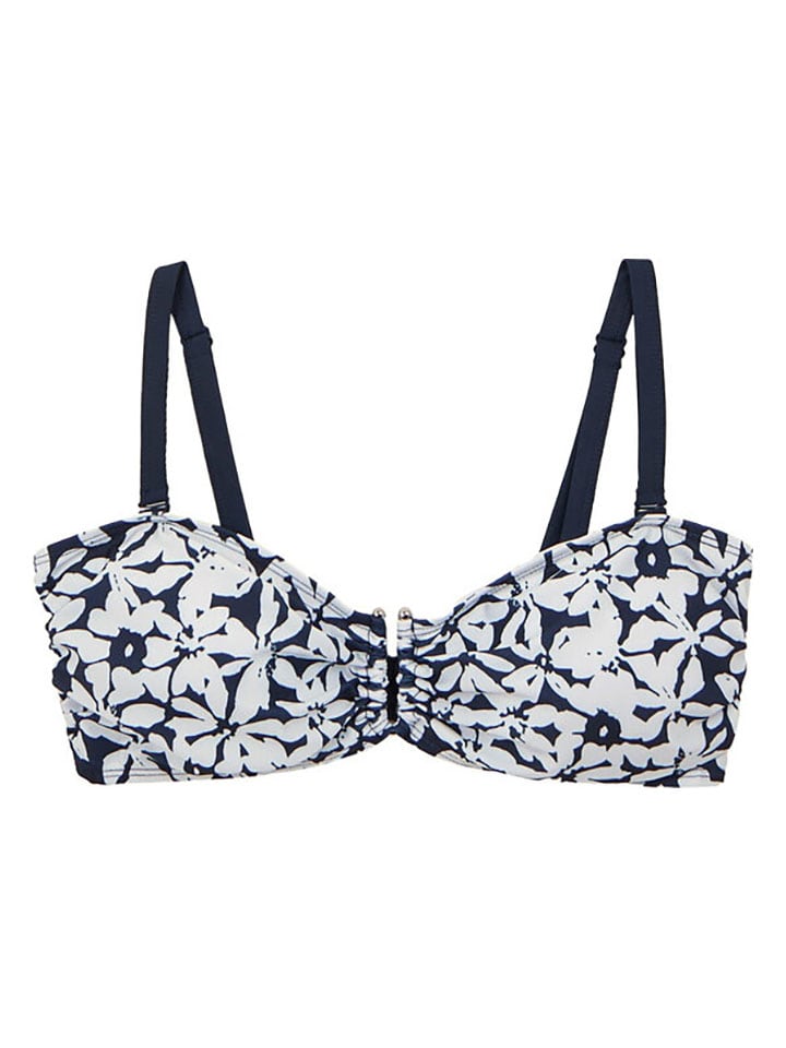 Bikini-Oberteil "Aceana III" in Weiß/ Dunkelblau