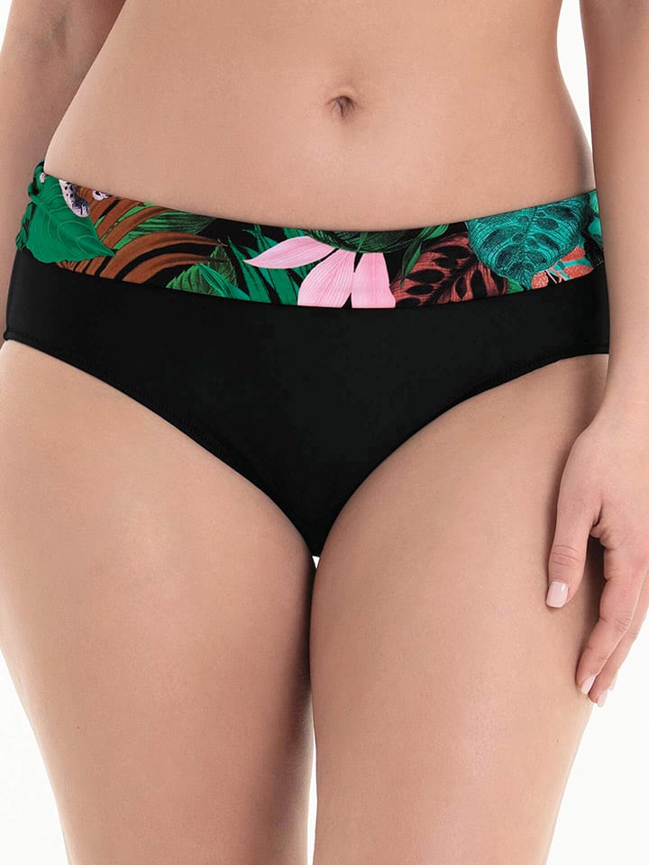 Bikini-Hose in Schwarz/ Grün