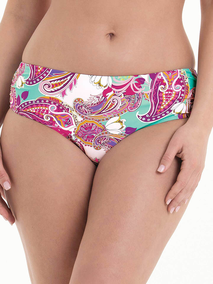 Bikini-Hose in Pink/ Weiß