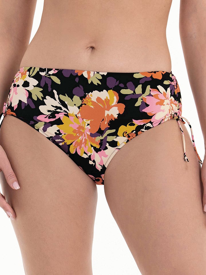 Bikini-Hose in Schwarz/ Bunt