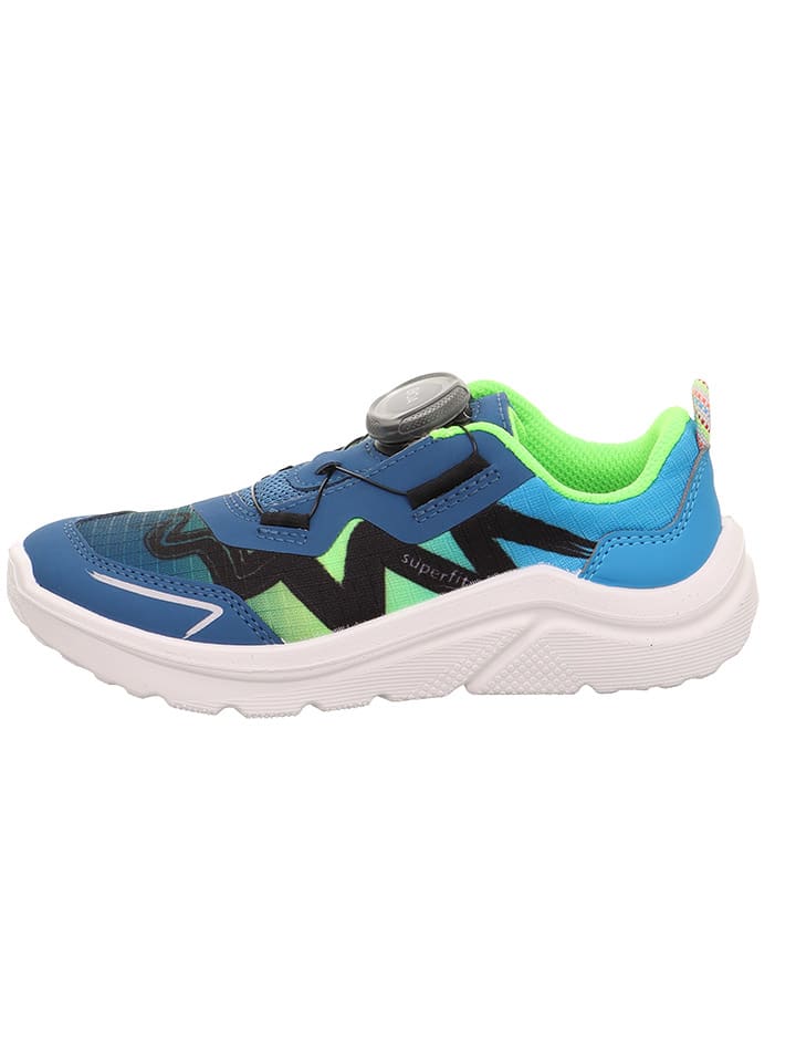 Leder-Sneakers "Kicks" in Blau/ Grün