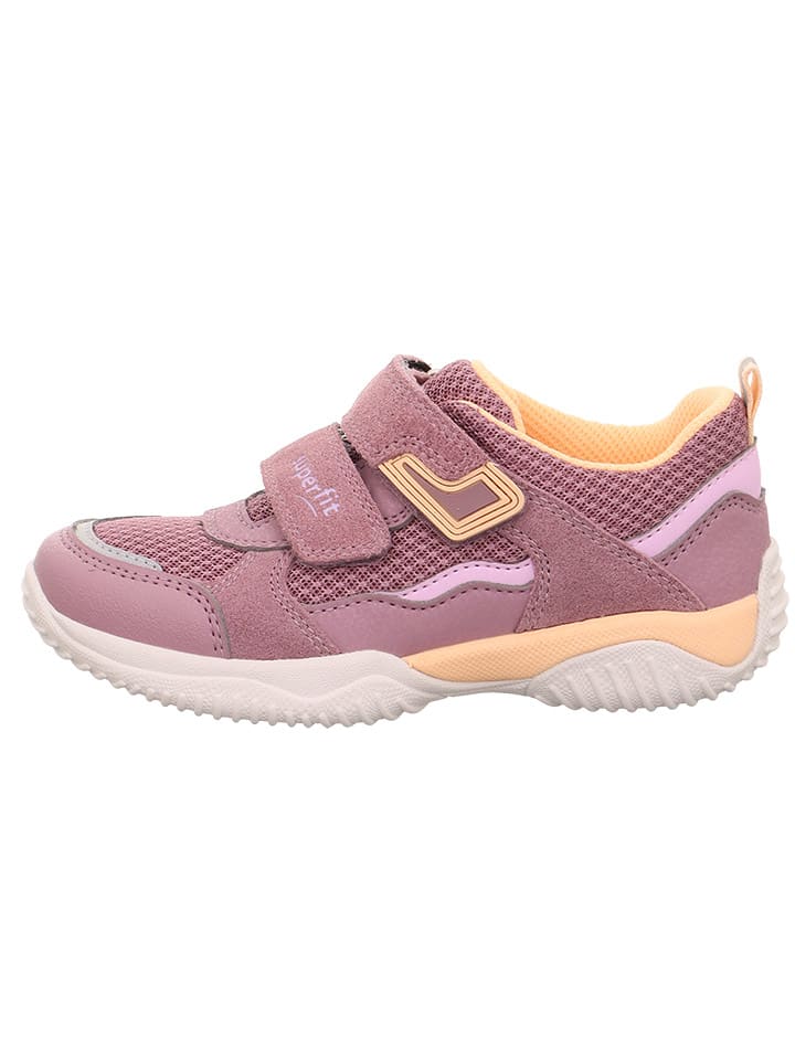 Skórzane sneakersy "Storm" w kolorze jasnoróżowo-pomarańczowym