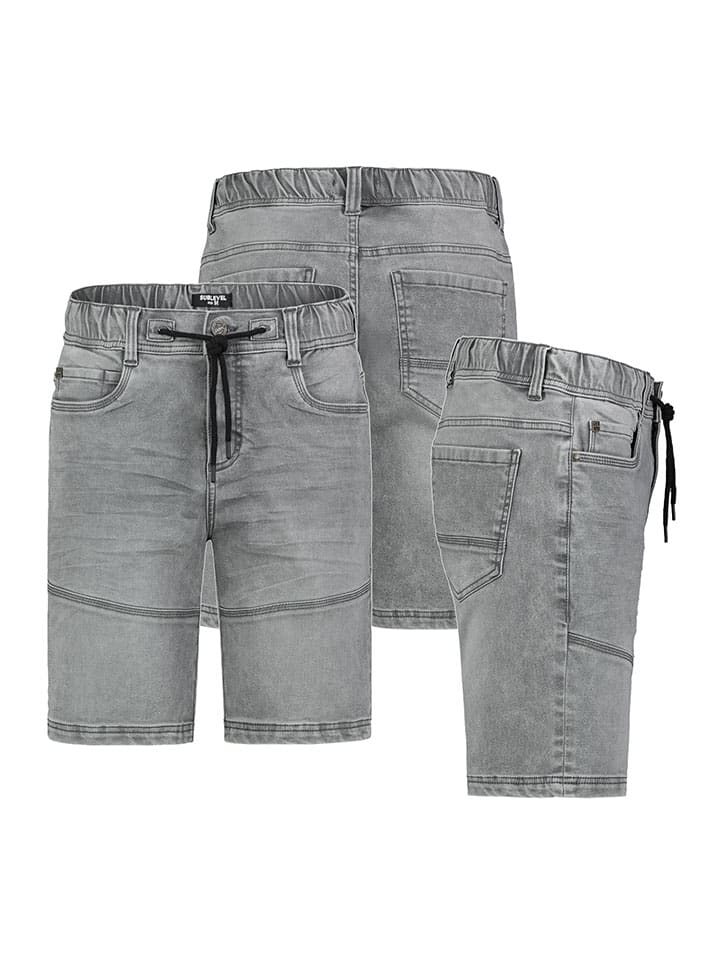 Jeans-Bermudas in Hellgrau