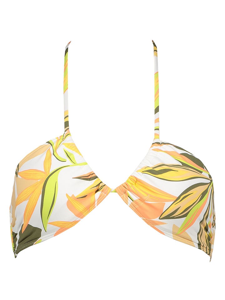 Biustonosz bikini w kolorze biało-pomarańczowo-żółtym