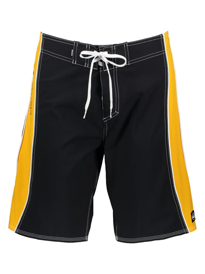 Bermuda in Schwarz/ Gelb