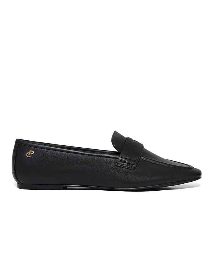 Leder-Mokassins in Schwarz