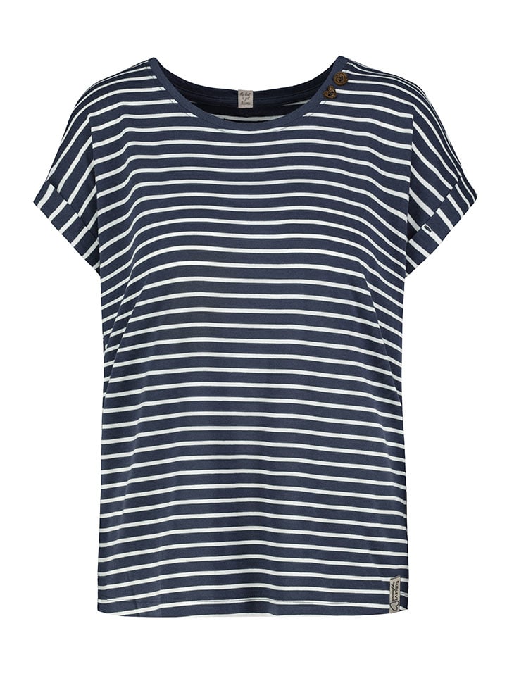 Shirt donkerblauw/wit