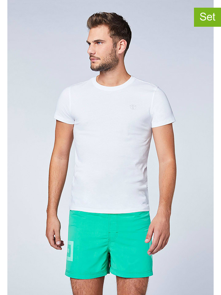 2-delige set: shirts wit