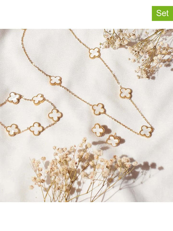 3-delige sieradenset: ketting, oorringen en armband