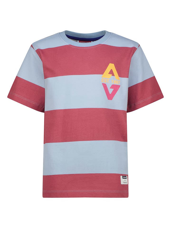 Shirt rood/lichtblauw
