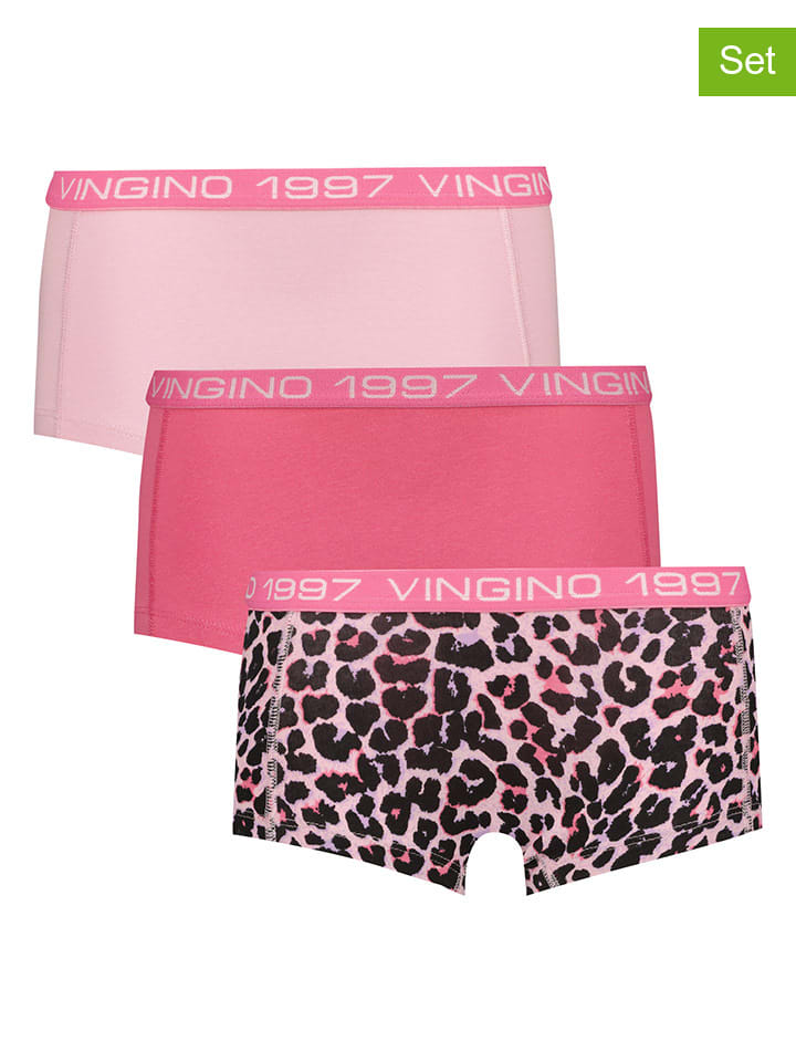 3-delige set: boxershorts roze/zwart