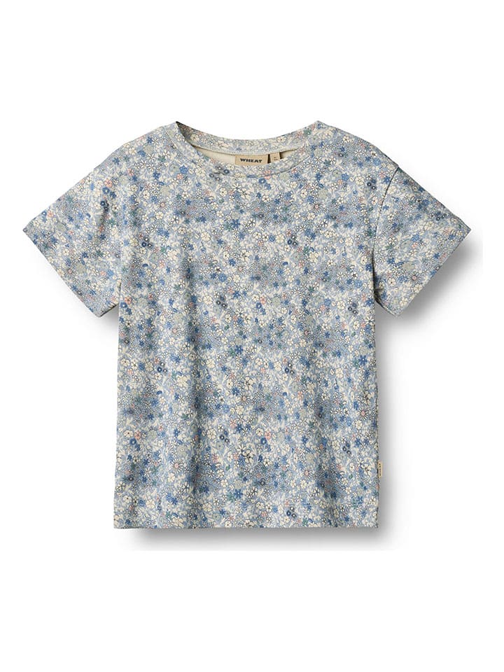 Shirt "Ella" lichtblauw/wit