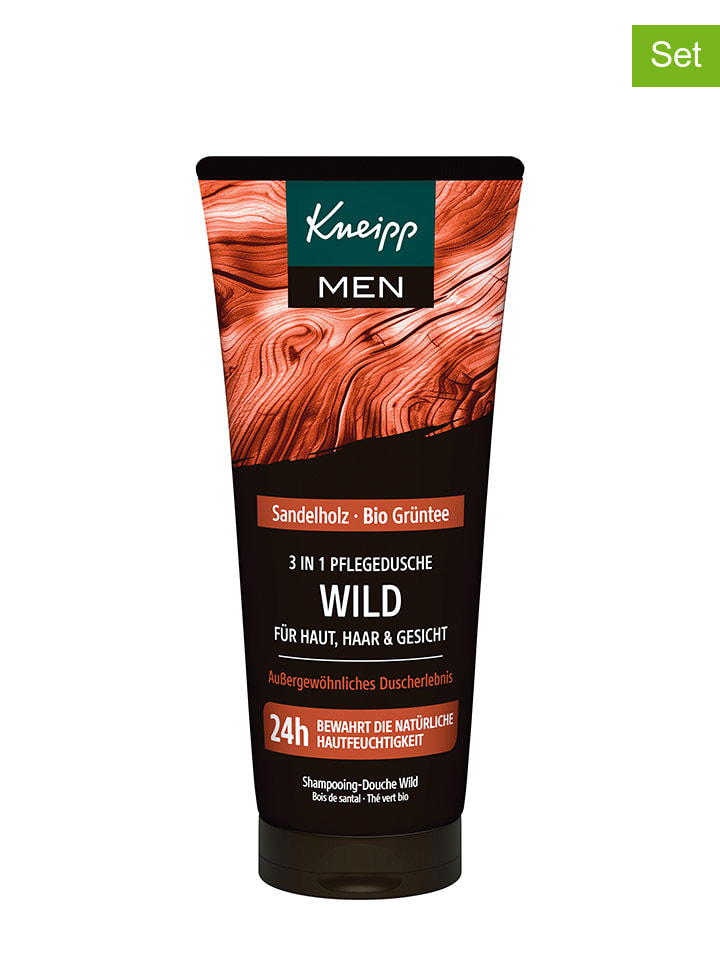 3er-Set: 3in1 Duschgel & Shampoo "Wild", je 200 ml