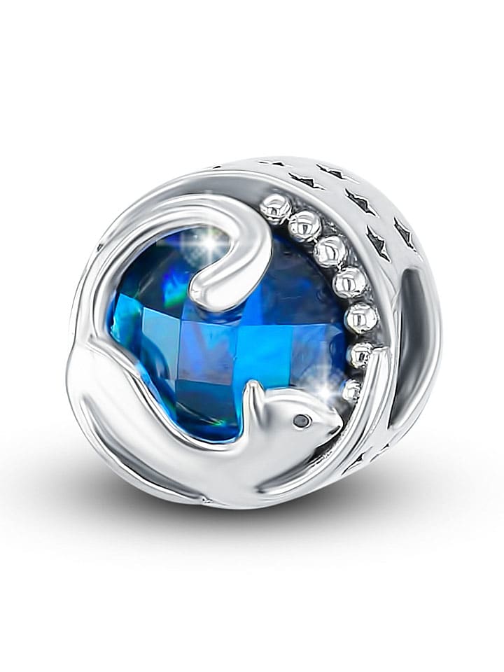 Silber-Bead mit Kristall