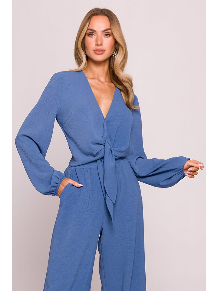 Blouse blauw
