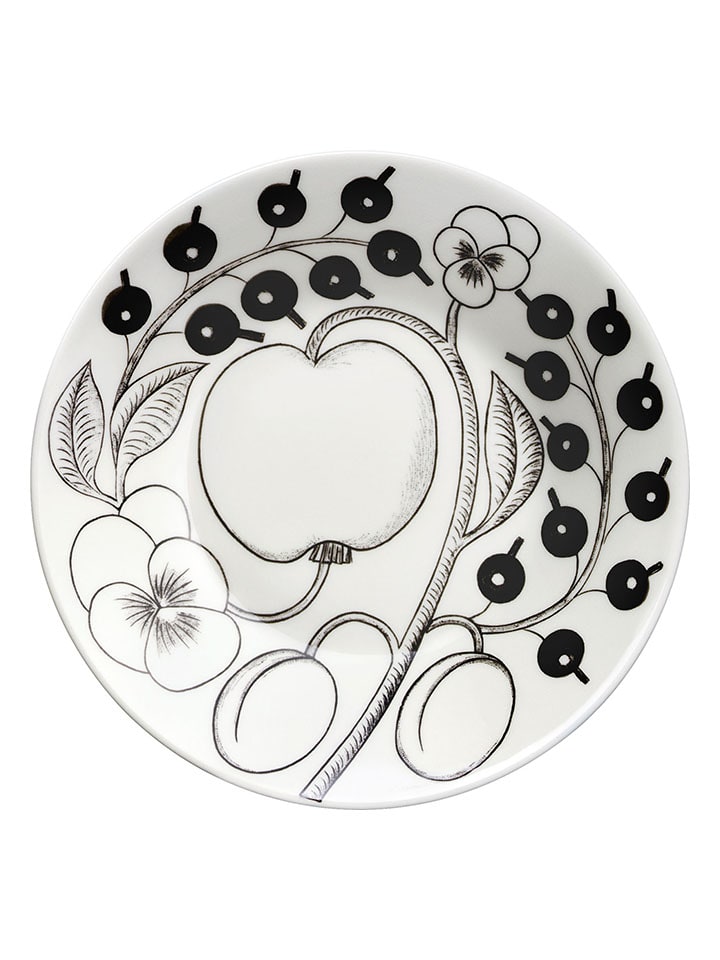 Untertasse "Paratiisi" in Schwarz/ Weiß - Ø 14 cm
